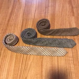 Lot of 3 H&M Wool and Poly blend skinny Ties